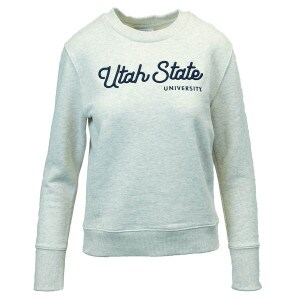 womens champion utah state university cropped sweatshirt oatmeal